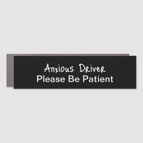 Anxious Driver Car Magnet