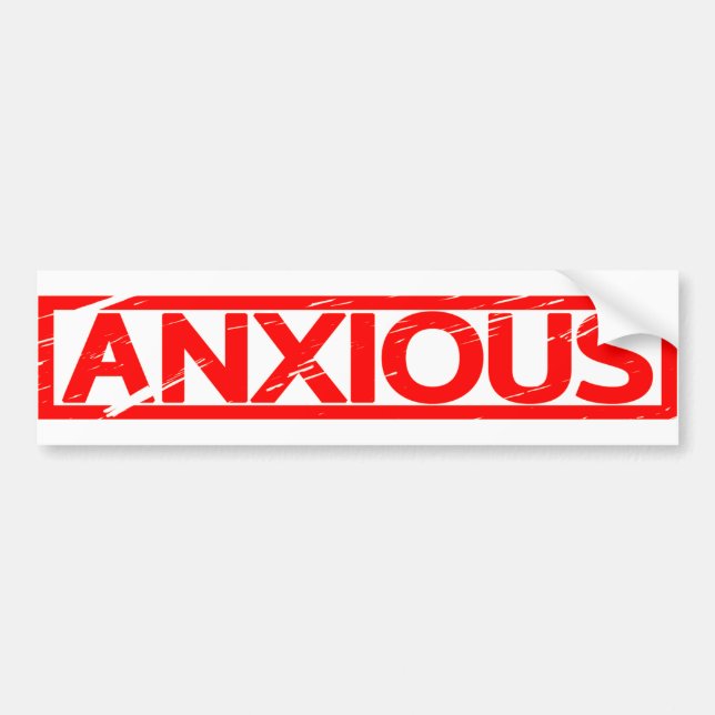 Anxious Stamp Bumper Sticker (Front)