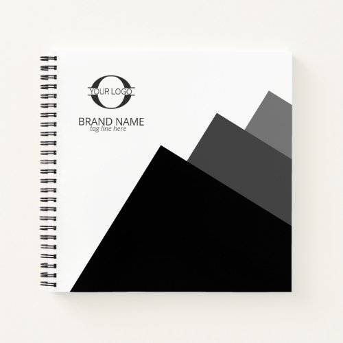 Any 3 Colors Geometric wLogo Blk on White ID812 Notebook