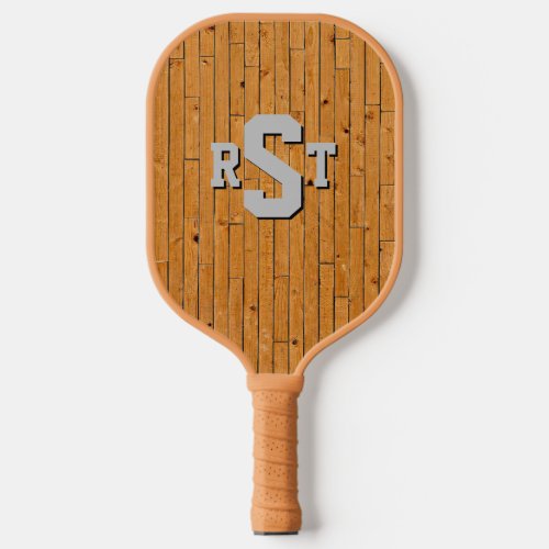 Any 3 Initial Letter Monogram Wood Panel Wall Pickleball Paddle