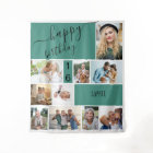 Any Age 10 Photo Collage Personalized Green