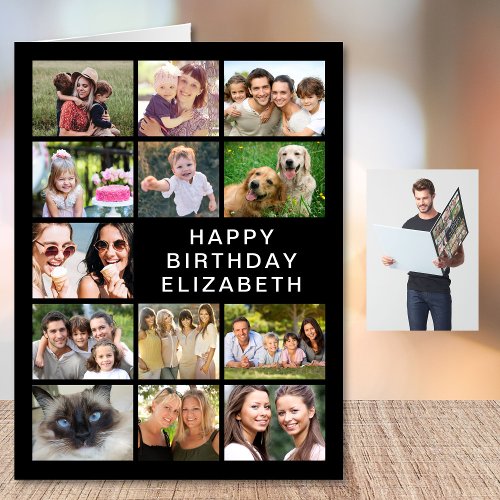 Any Age 12 Photo Collage Jumbo Birthday