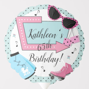 Any Age,1950's Retro Birthday Balloon