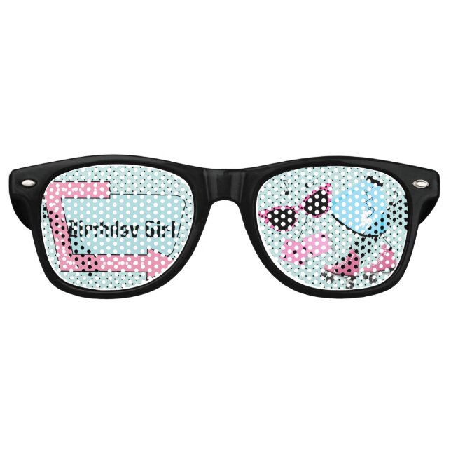 Any Age,1950's Retro Birthday Retro Sunglasses (Front)