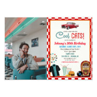 ANY AGE - 1950's Retro Diner Birthday Invitation