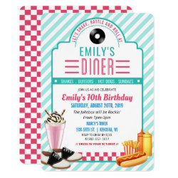 1950 S Party Invitations Retro Invites