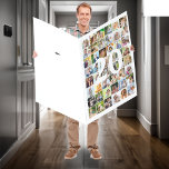 Any Age 48 Photo Collage Huge Birthday Card<br><div class="desc">Photo template big birthday card which you can customize for any age and add up to 48 different photos. The sample is for a 20th Birthday which you can edit and you can also personalize the message inside and record the year on the back. The photo template is ready for...</div>