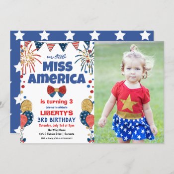 Any Age - 4th Of July Birthday Party Invitation by PaperandPomp at Zazzle