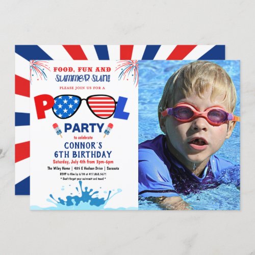 ANY AGE _ 4th of July Birthday Party Invitation