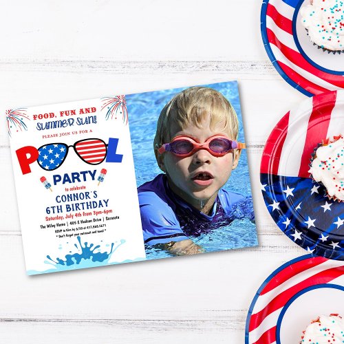 ANY AGE _ 4th of July Birthday Party Invitation