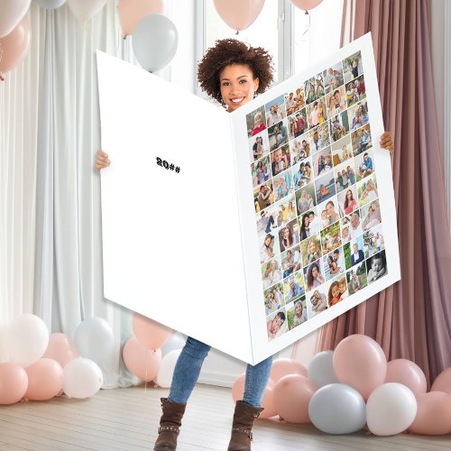 Any Age 54 Photo Collage Giant Birthday Card