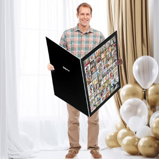 Any Age 54 Photo Collage Jumbo Birthday Card