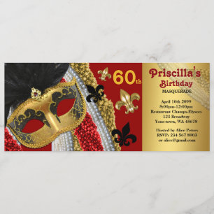 any age,60th,Invitation Ticket styl,Birthday Woman Invitation