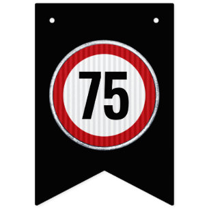 ANY AGE 75th Birthday Speed Limit Sign 
