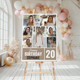 Any Age 7 Collage Photo Birthday Foam Board