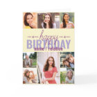 Any Age 8 Photo Collage Personalized Birthday