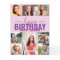 Any Age 8 Photo Collage Personalized Pink Birthday