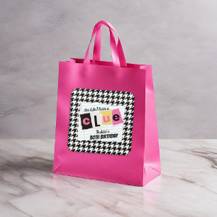 ANY AGE 90s houndstooth surprise birthday party Square Sticker