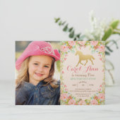 ANY AGE/ADD PHOTO - Horse Birthday Invitation (Standing Front)