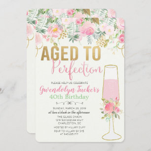 ANY AGE - Aged to Perfection Birthday Invitation