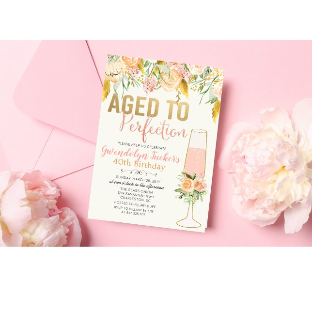 ANY AGE - Aged to Perfection Birthday Invitation (Creator Uploaded)