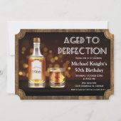 ANY AGE - Aged to Perfection Whiskey Birthday Invitation (Front)