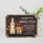 ANY AGE - Aged to Perfection Whiskey Birthday Invitation (Standing Front)