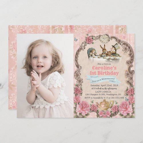 ANY AGE _ Alice In Wonderland Birthday Invitation