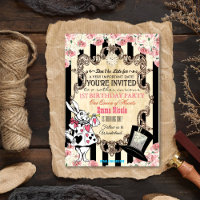ANY AGE - Alice in Wonderland Birthday Invitation