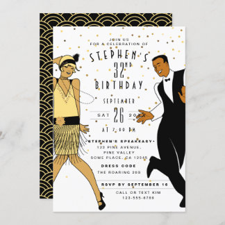 ANY AGE Art Deco/Great Gatsby/1920s Birthday Party Invitation