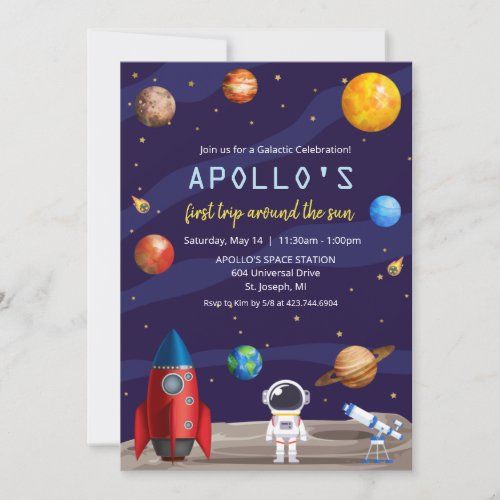 ANY AGE _ Astronaut Boy Birthday Invitation