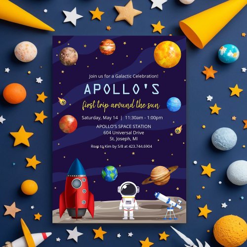 ANY AGE _ Astronaut Boy Birthday Invitation