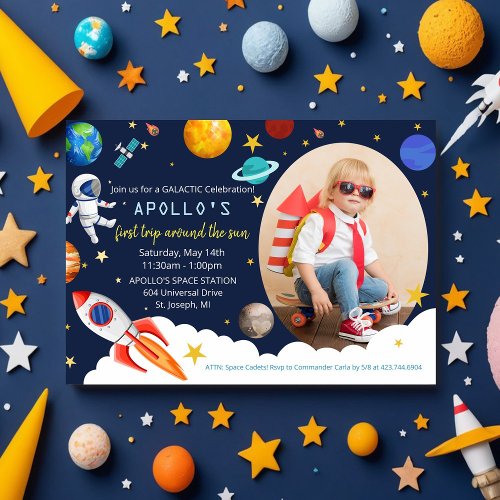 ANY AGE _ Astronaut Boy Birthday Invitation