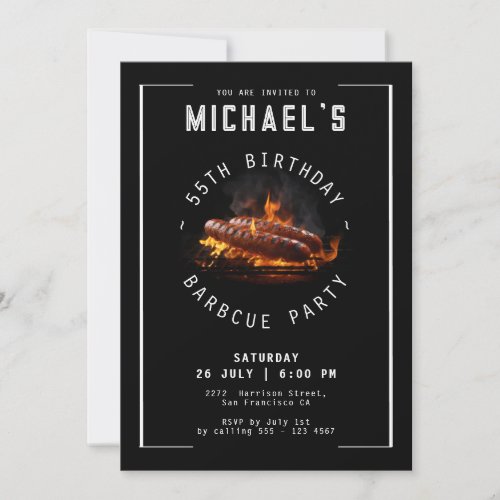 Any Age Barbecue Birthday Party  Invitation