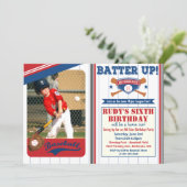 ANY AGE - Baseball Birthday Party Invitation (Standing Front)