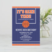 ANY AGE - Basketball Birthday Invitation (Standing Front)