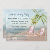 Any Age Beach Theme Birthday Party   Invitation (Front/Back)