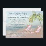 Any Age Beach Theme Birthday Party   Invitation<br><div class="desc">This fun, festive and charming 50th Birthday Party Invitation has a beach theme and it's perfect for someone moving to or living in a beach area. Much to personalize to make appropriate for your own event. and we have all the ingredients to make it a special event — starting with...</div>