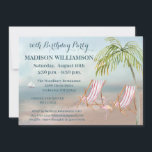 Any Age Beach Theme Birthday Party   Invitation<br><div class="desc">This fun, festive and charming 50th Birthday Party Invitation has a beach theme and it's perfect for someone moving to or living in a beach area. Much to personalize to make appropriate for your own event. and we have all the ingredients to make it a special event — starting with...</div>
