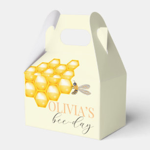 Any age, bee theme birthday  favor boxes