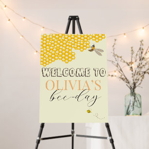 Any age, bee theme birthday  foam board