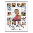 Any Age Birthday 15 Photo Custom Personalized