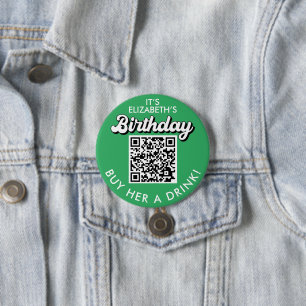 Any Age Birthday Buy Me A Drink QR Code Button