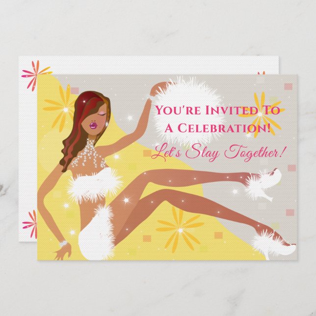 Any Age Birthday Celebration Invitation (Front/Back)