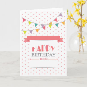 Any age Birthday Custom Name Card