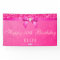 Any Age Birthday Fuchsia Diamond Bow Glitter