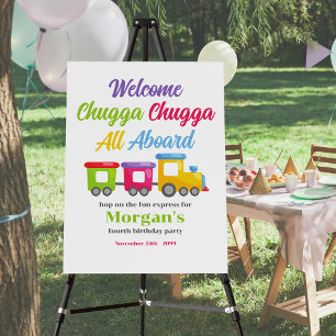 Any Age Birthday Party Chugga Choo Colorful Train Foam Board