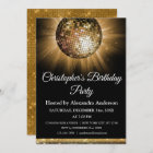 Any Age Birthday Party Gold Sparkle Disco Ball