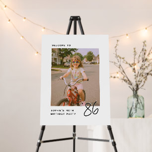 Any Age Birthday Party Personalized Photo Welcome Foam Board