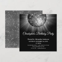 Any Age Birthday Party Silver Sparkle Disco Ball